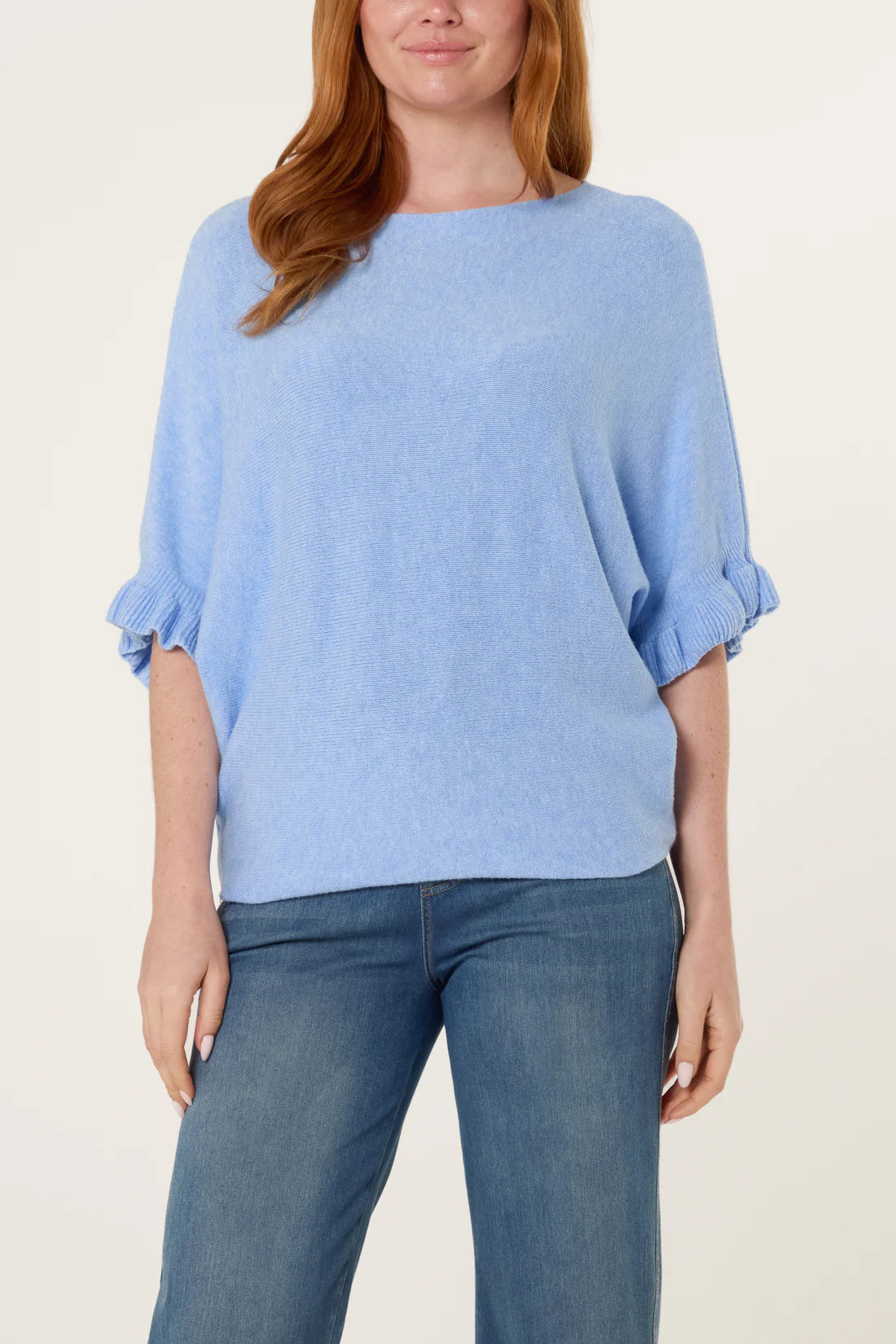Tina Frill Cuff Batwing Sleeve Jumper