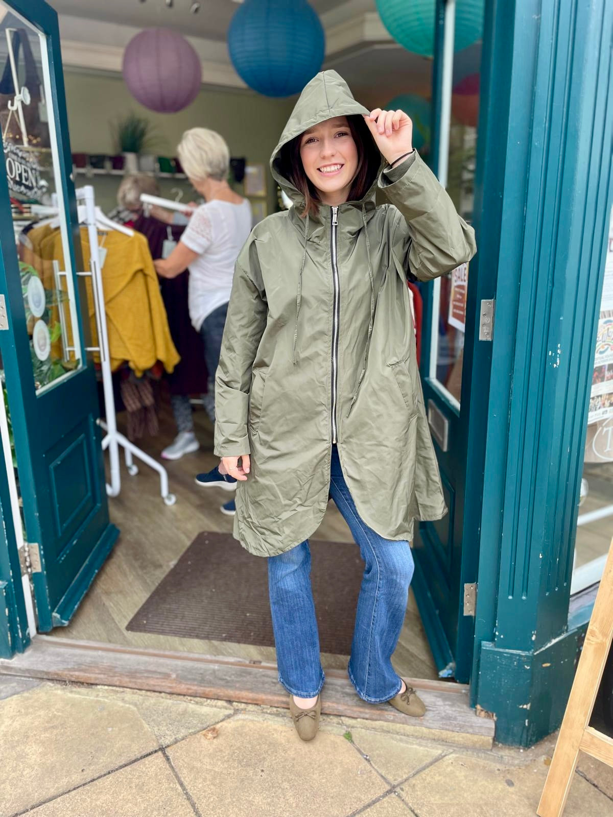 Rena Showerproof Hooded Raincoat