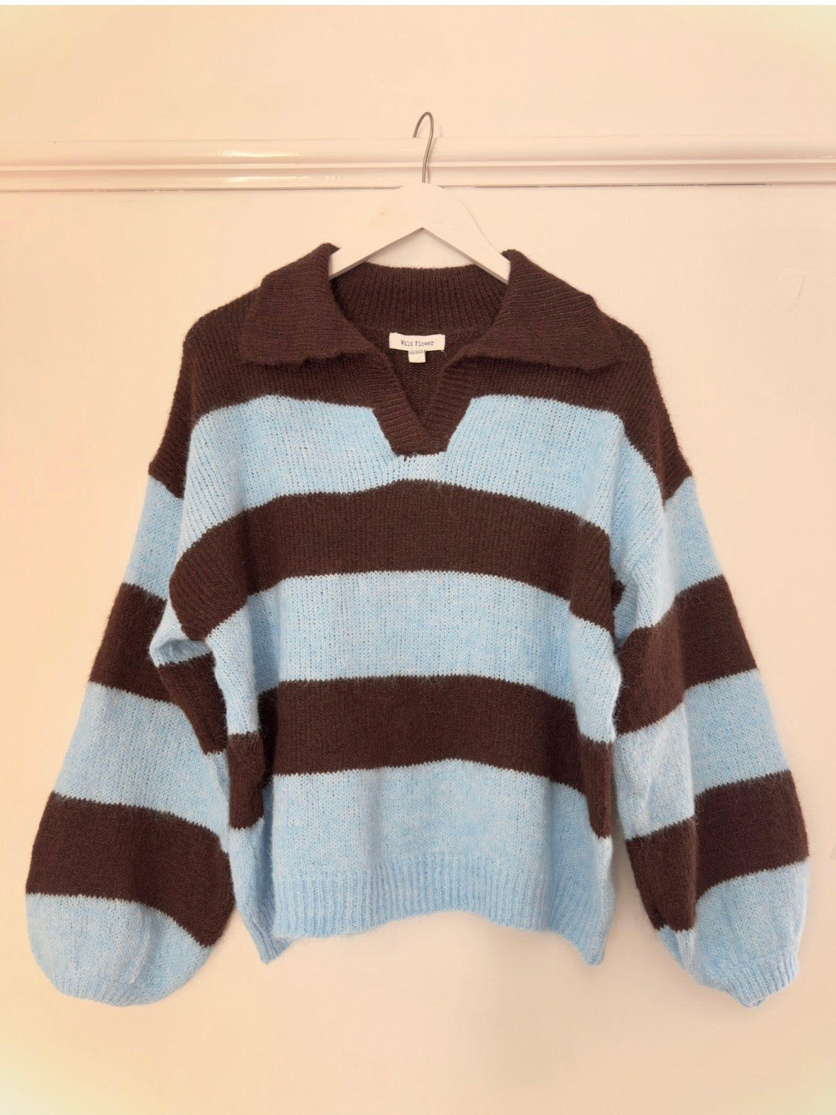 Faye Cosy Striped Collared Jumper