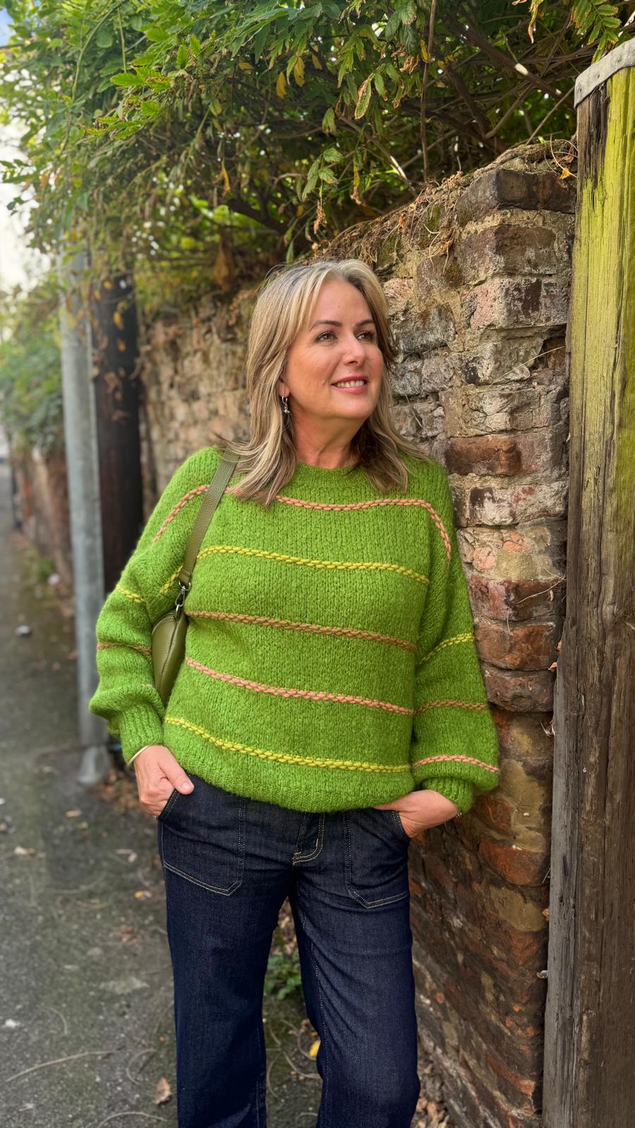 Kirsty Green Wool Blend Slouchy Jumper