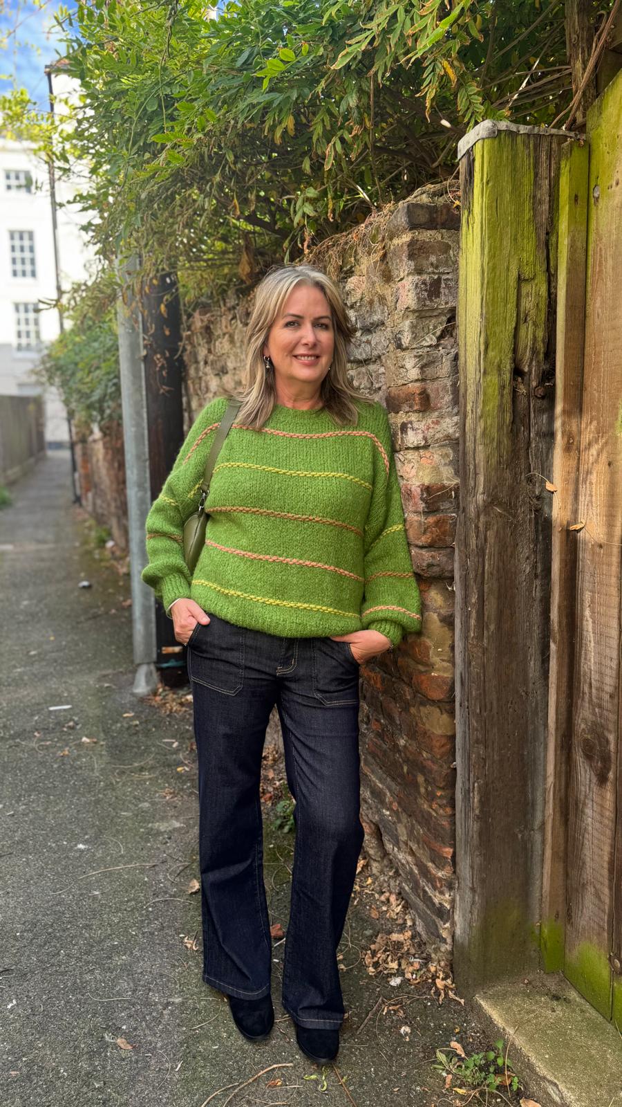 Kirsty Green Wool Blend Slouchy Jumper