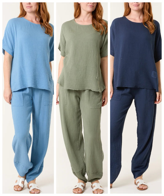 Minnie Cotton Cheesecloth Co-Ord Set - 4 Colours
