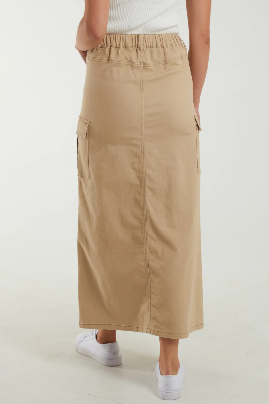 Becky Cotton Cargo Skirt - Chino Beige
