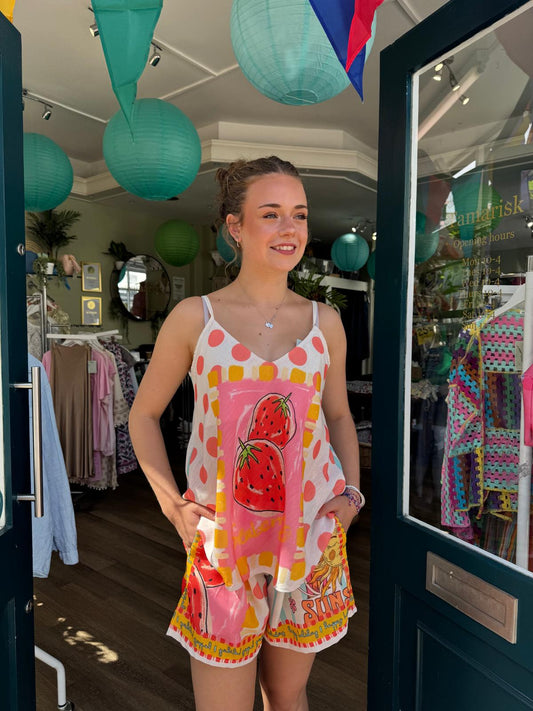 Be The Sunshine/Strawberry Shorts & Top Co-Ord