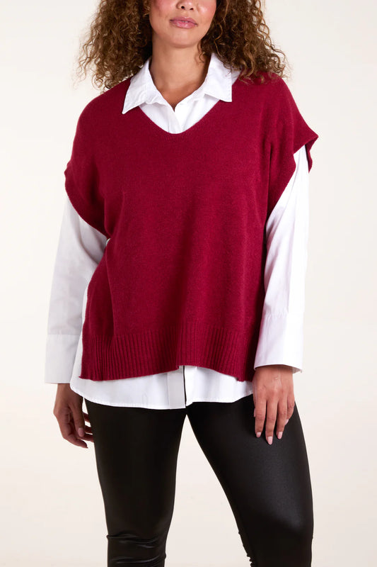 Jessica Side Button Tank Top/Poncho - Assorted Colours