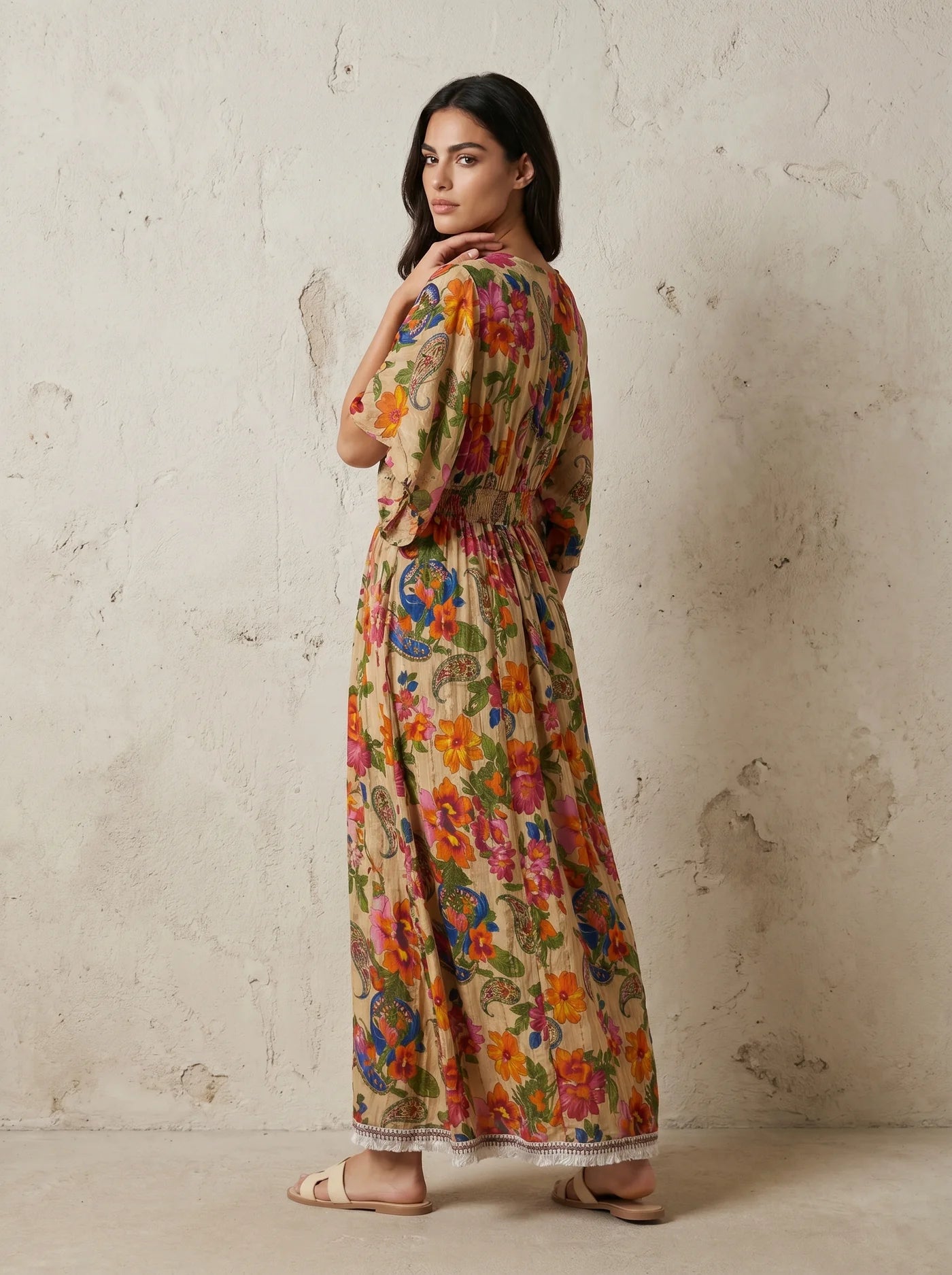 Serena Boho Embellished Maxi Dress