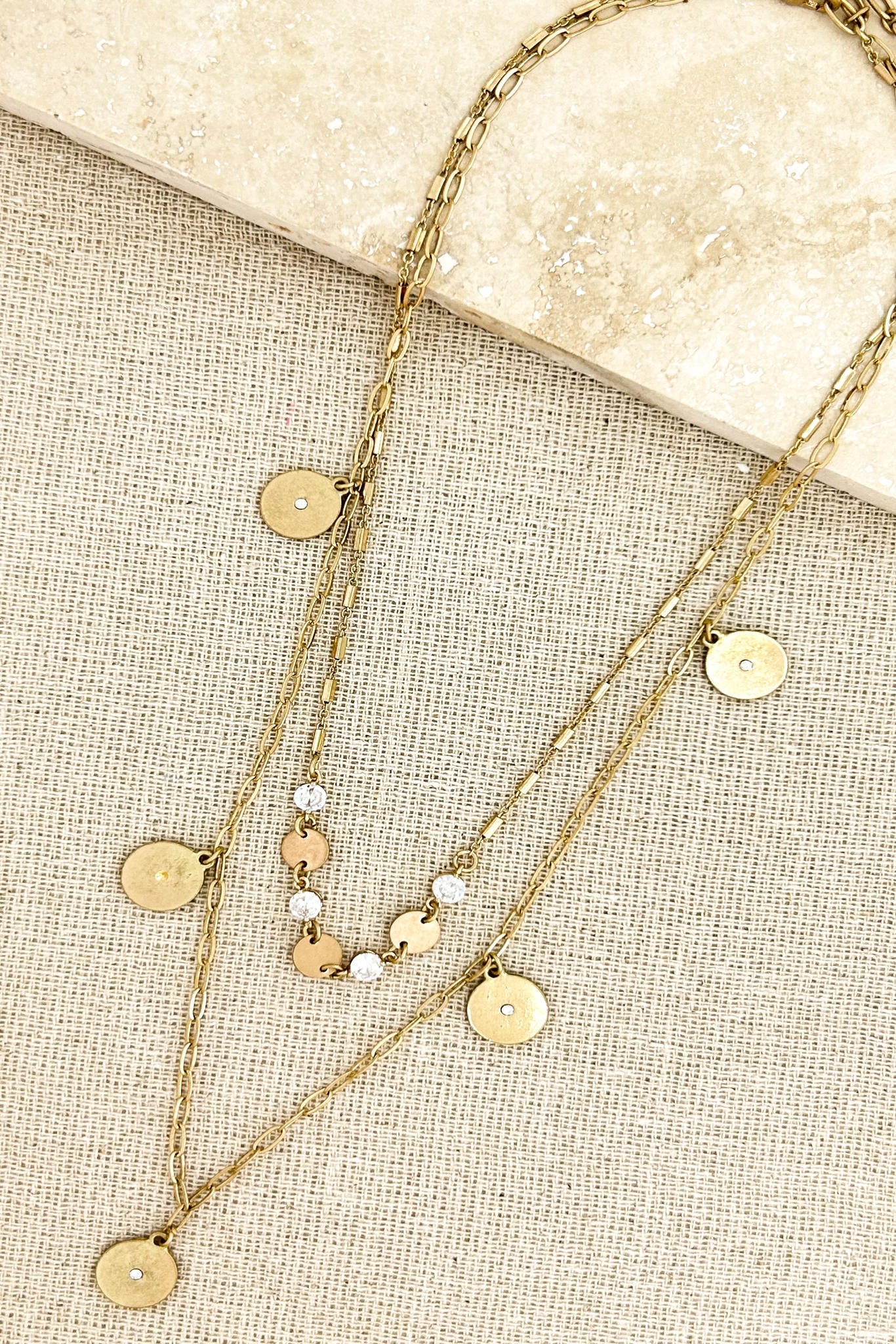 Envy Jewellery Layered Boho Gold Coin Necklace