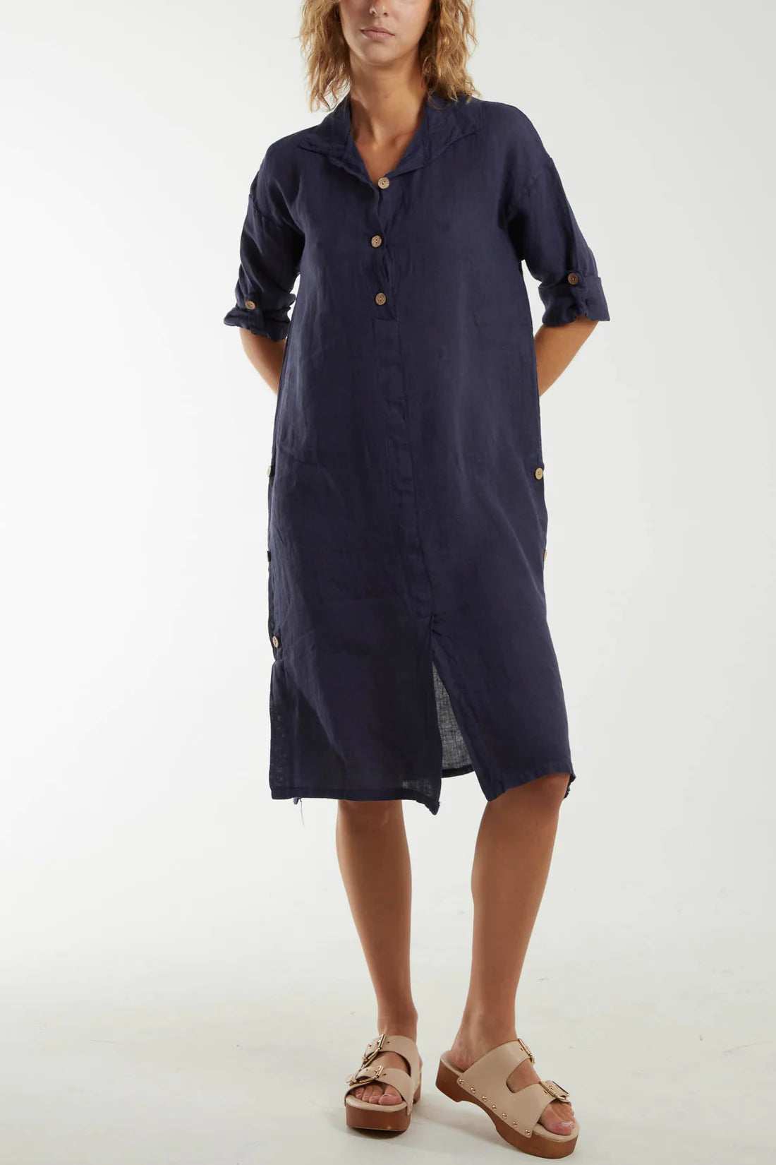 Carole Linen Shirt Dress