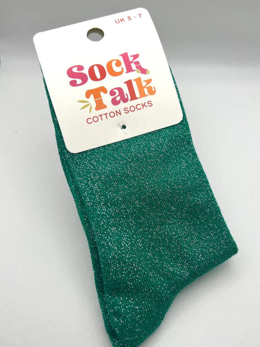 Green Disco Lurex Socks