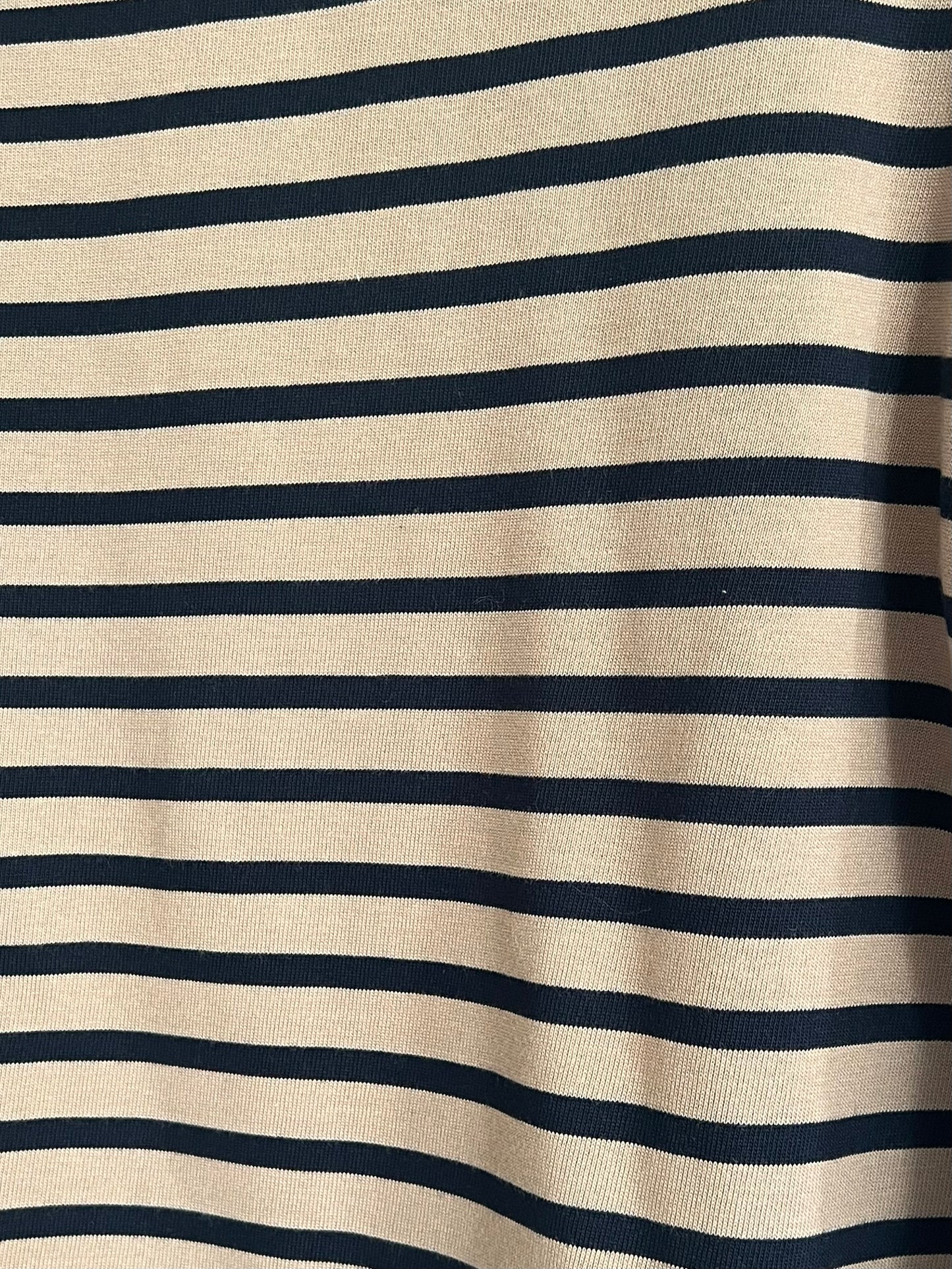 Mousqueton Classic Long Sleeved Breton Stripe Unisex Top - Cream/Navy