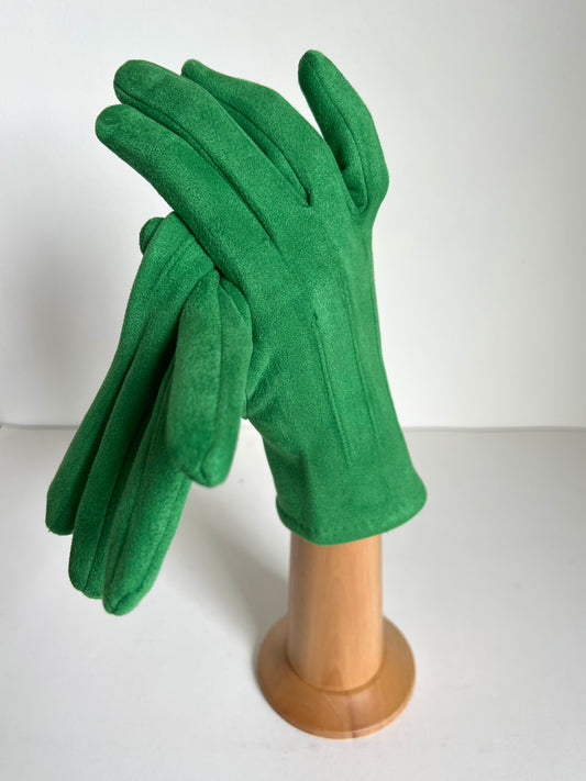 Faux Suede Plain Gloves - Assorted Colours