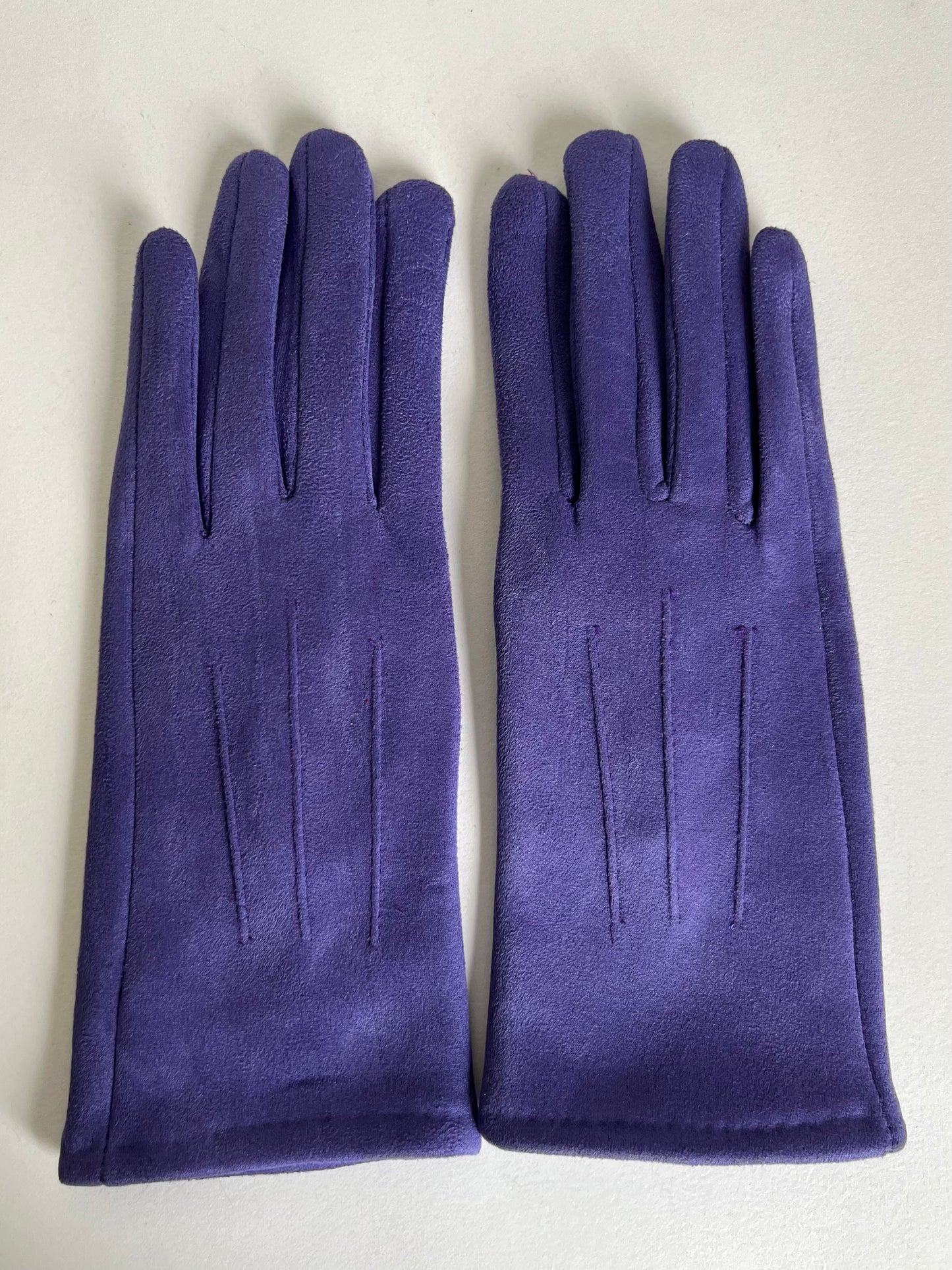Faux Suede Plain Gloves - Assorted Colours in