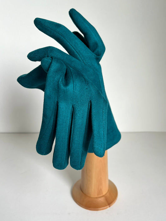 Faux Suede Plain Gloves - Assorted Colours