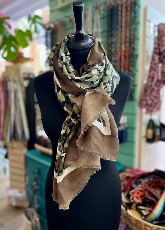 Rachel Dappled Camouflage Scarf