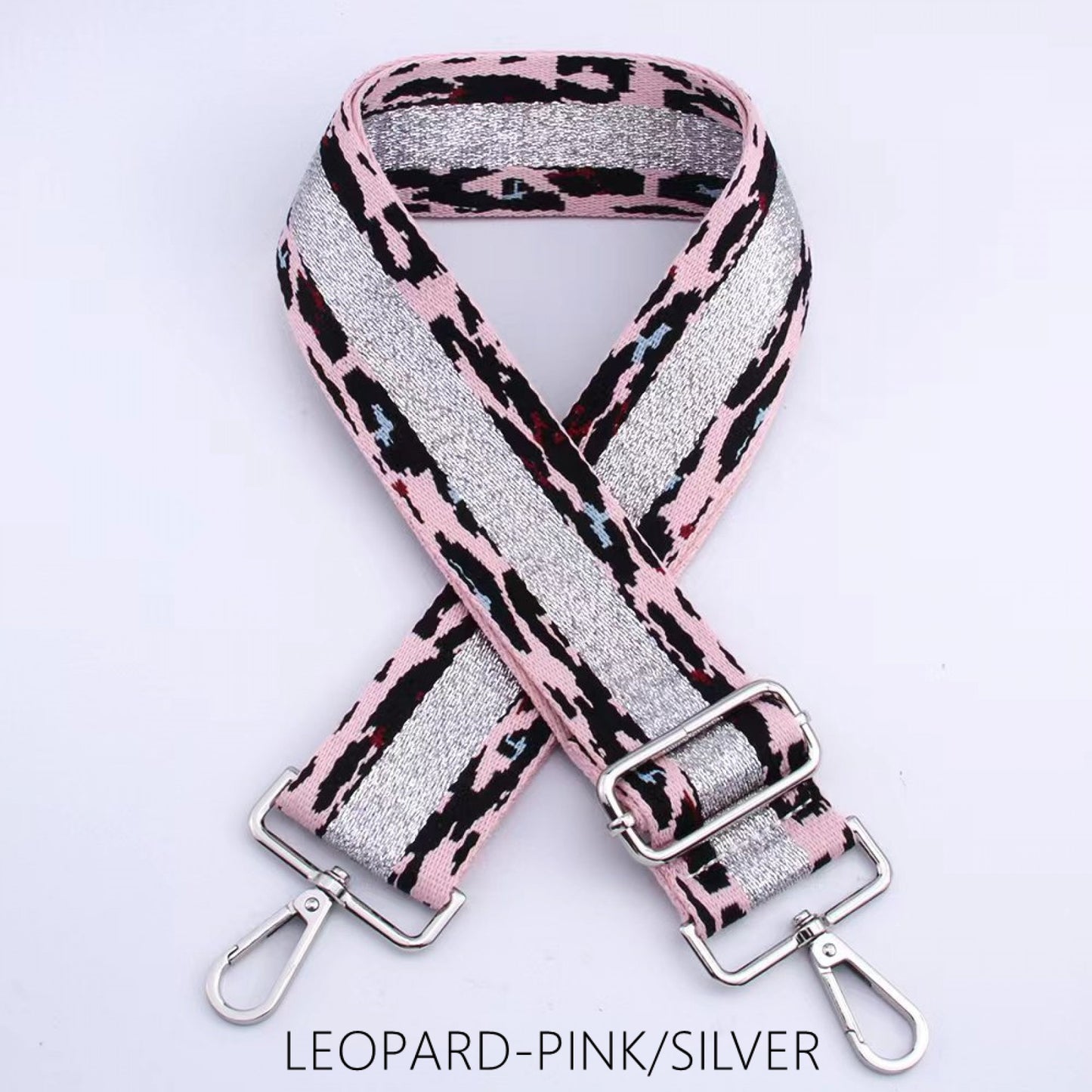 Leopard Print Stripe Interchangeable Bag Strap